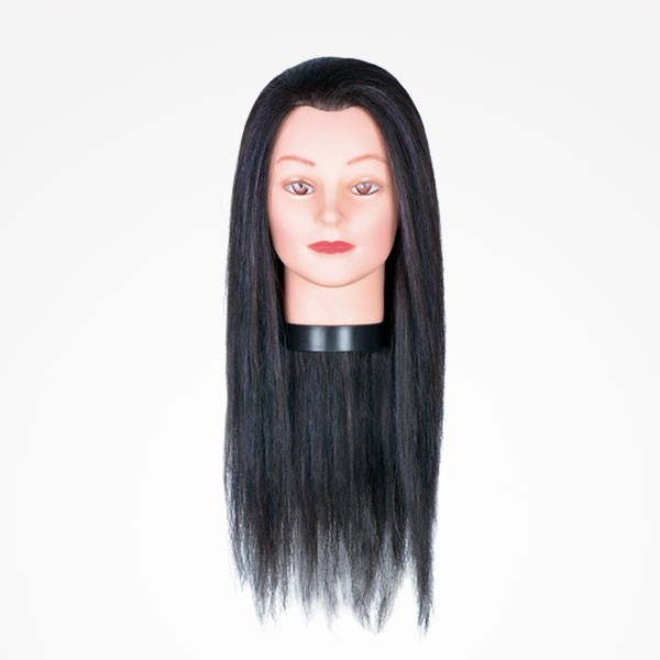 Cabeça Treino Cabeleireiro Feminina Girl Top Black 60cm - Image 2