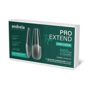 Andreia Pro Extend Tips Long Coffin 600unid.