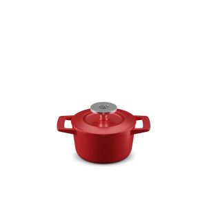 IronPot - Panela Ferro Fundido Redonda - 12cm, Vermelha