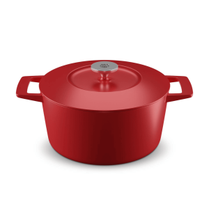 IronPot - Panela Ferro Fundido Redonda - 24cm, Vermelha