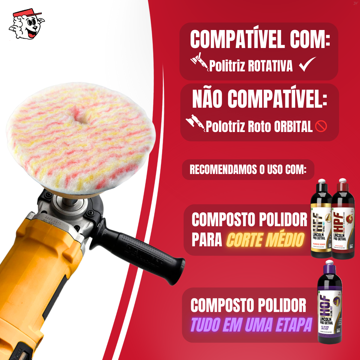 Boina Pirulito Lã SV com Interface – 5,5″ Corte Médio – LINCOLN - Image 3
