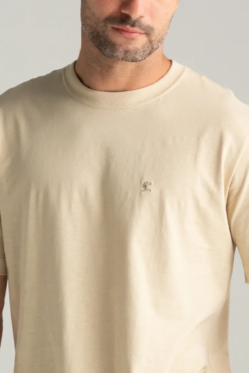 CAMISETA SLIM FLAME LIGHT BEGE - Image 3