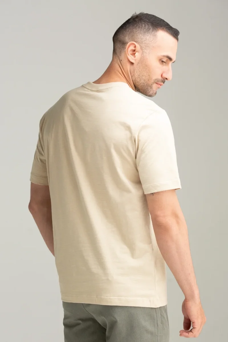 CAMISETA SLIM FLAME LIGHT BEGE - Image 4