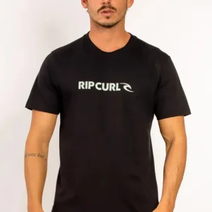 CAMISETA RIPCURL NEW ICON TEE PRETO