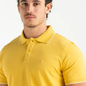 POLO PIQUET FLORA MOSTARDA