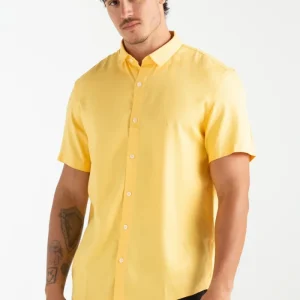 CAMISA MANGA CURTA TEC. LISO VIKING MOSTARDA