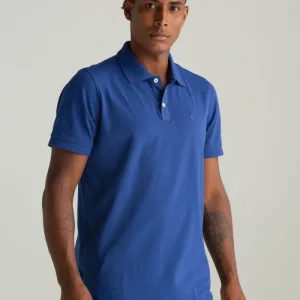 POLO PIQUET FLORA AZUL ANIL
