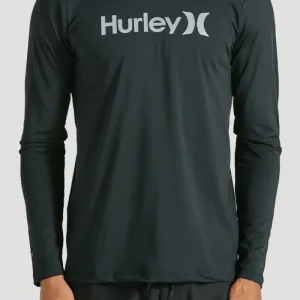 LYCRA HURLEY MANGA LONGA SURF ONE & ONLY PRETA