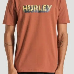 CAMISETA HURLEY ESTAMPADA STONE MARROM