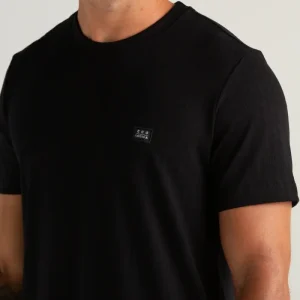 CAMISETA REGULAR TRICOT TEXTURA PRETO