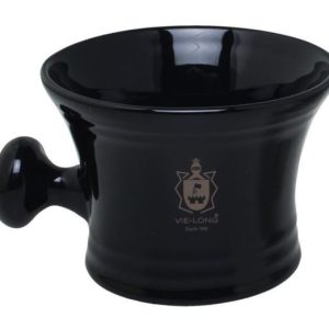 Taça de Barbearia Porcelana Negra