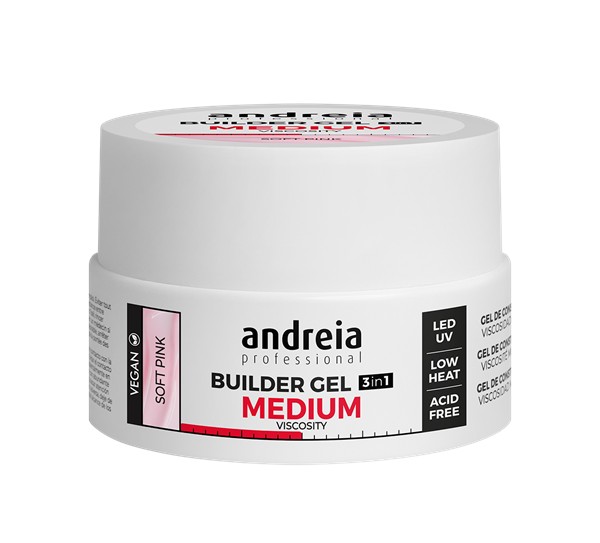 Gel de Construção 3 em 1 Rosa Transparente – Builder Gel Andreia 22gr. - Image 2
