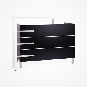 Balcão de Receção Branco e Preto Jamaica