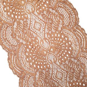 RENDA LISA MOCHA MOUSSE COM ELASTANO 100 GRAMAS