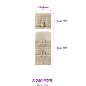 S240FDPL COLCHETE FINO DUPLO 100 UNIDADES