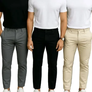 Kit Calças Masculinas Sarja com 3