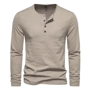 Camiseta Masculina Manga Longa Slim Fit Algodão