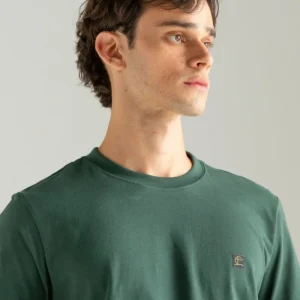 CAMISETA BASICA SLIM CONFORT VERDE MUSGO
