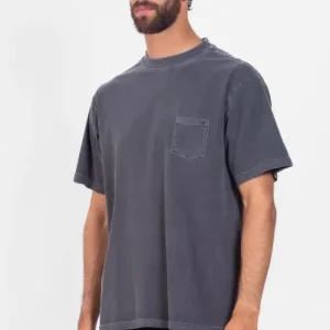 CAMISETA RIP CURL PLAIN POCKET WASHED PRETO