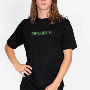 CAMISETA RIP CURL NEW ICON PRETO