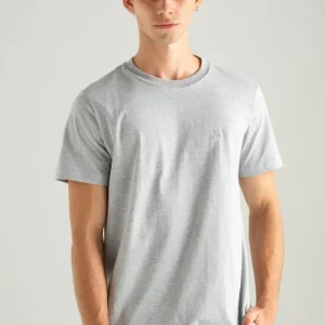 CAMISETA REGULAR FIT MESCLA CINZA