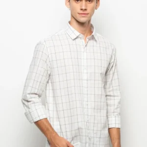 CAMISA MANGA LONGA  TEC. XADREZ BRANCO