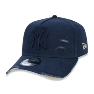 BONÉ 9FORTY A-FRAME ABA CURVA AJUSTÁVEL DESTROYED MLB NEW YORK YANKEES