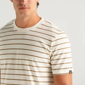 CAMISETA MALHA CANHAMO LISTRADO OFF WHITE