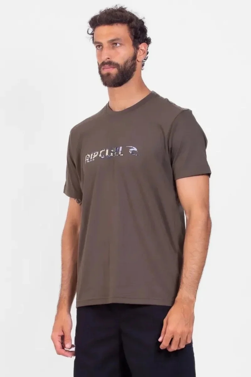 CAMISETA RIP CURL MAX QUEST MARROM - Image 3