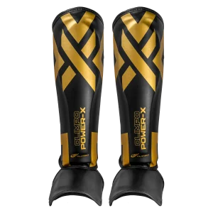 Caneleira de Muay Thai Power-X - Preto e Dourado