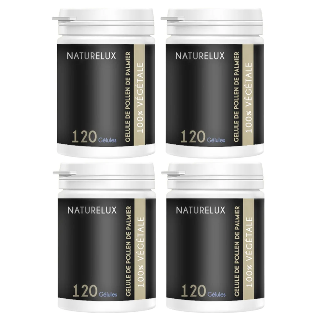 4X120 cápsulas de pólen de palma NATURELUX -15%