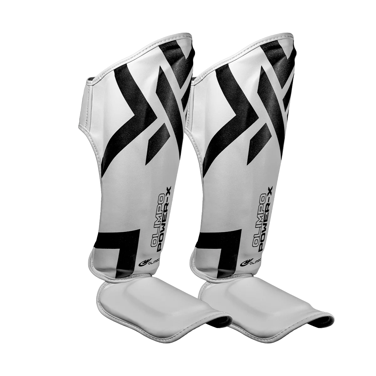 Caneleira Muay Thai Power-X Edition - Branco Com Preto - Image 3