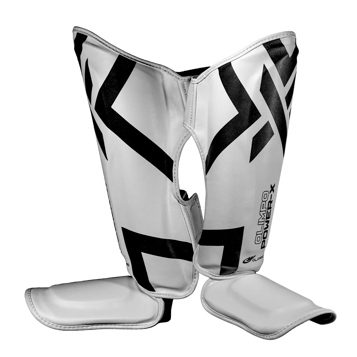 Caneleira Muay Thai Power-X Edition - Branco Com Preto - Image 5