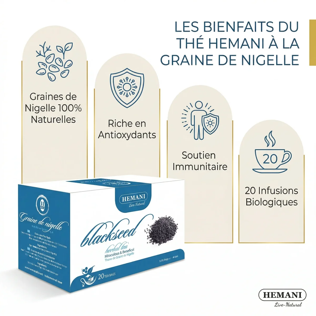 20 Chás de Ervas Nigella Hemani - Infusão em 20 Sachês - Image 3