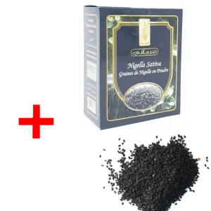 Sementes de Nigella 100g naturais + Sementes de Nigella em pó 200g naturais