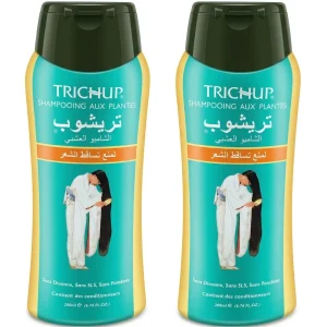 Conjunto de 2 shampoos antiqueda Trichup, sem sulfato, linha Indian Care, 200 ml