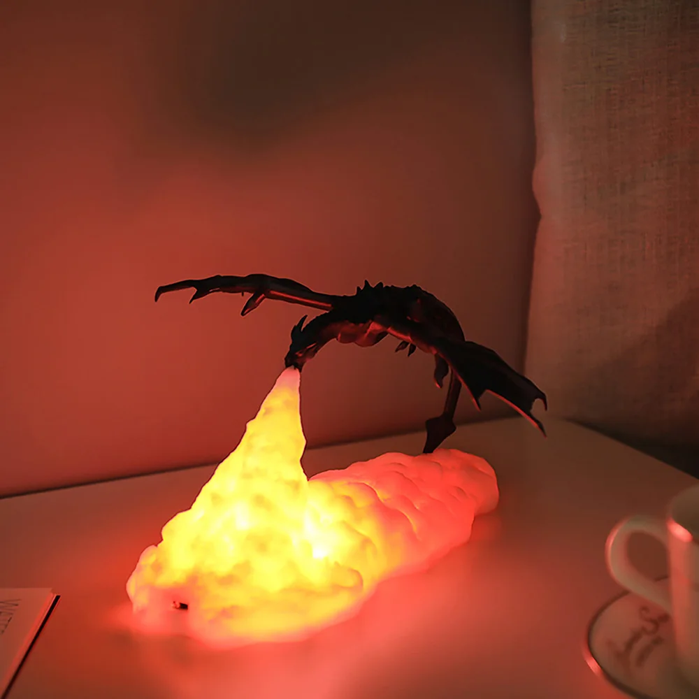 Luz Noturna Impressão 3D com LED USB Recarregável