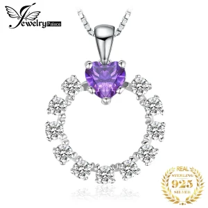 Pendente Coração Alexandrite Prata 925 para Mulher