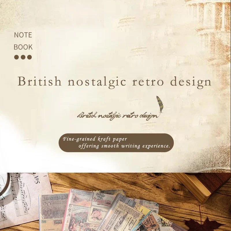 Caderno Retro A5 Europeu – Capa Dura e Ilustrações Criativas - Image 7