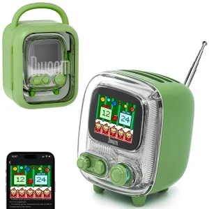 Mini Coluna Bluetooth Retro Plus: Som, Video e Estilo Vintage