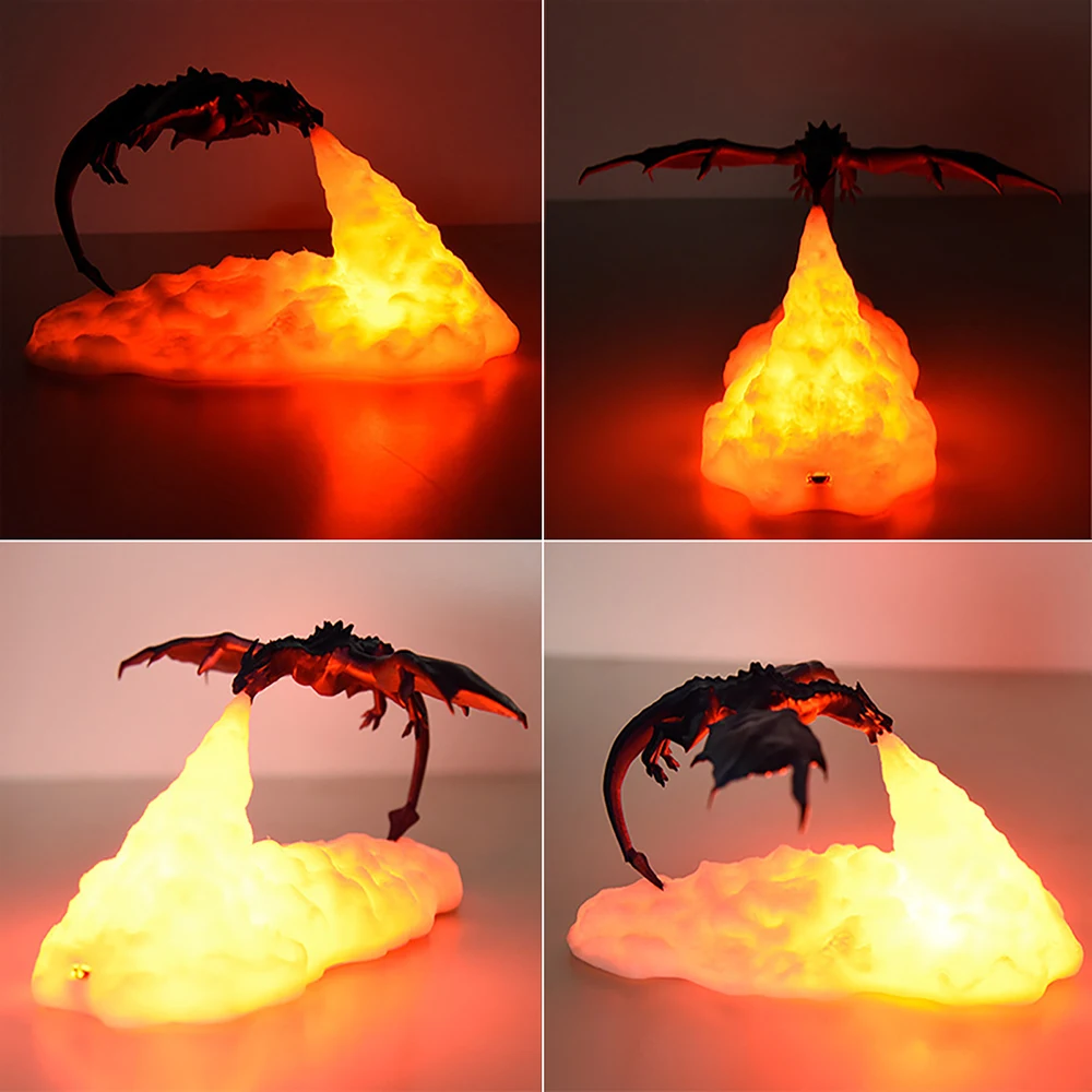 Luz Noturna Impressão 3D com LED USB Recarregável - Image 4