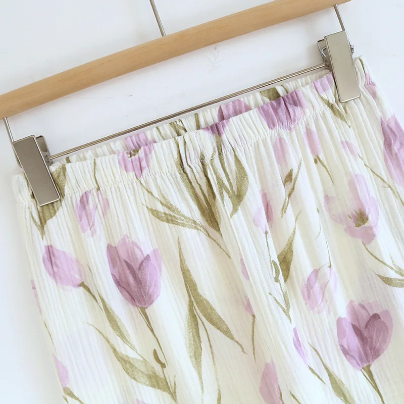 Conjunto Pijama Mulher 100% Algodão Manga Comprida Floral - Image 9