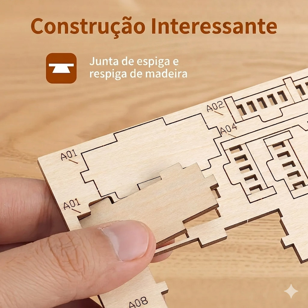 Puzzle 3D de Madeira: Moradia Moderna de um Piso - Image 4