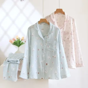 Conjunto Pijama Feminino 100% Algodão Crepe | Conforto