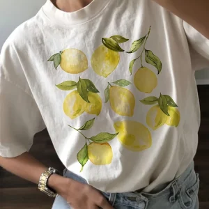 T-shirt de Limão Vintage: Estilo Cottagecore e Conforto