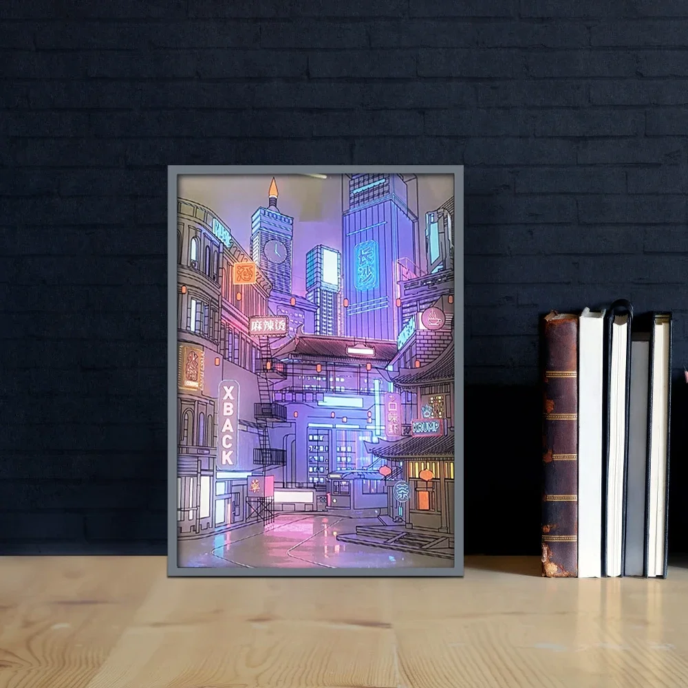 Pintura Luminosa LED Cidade Noturna USB Dimerizável - Image 3