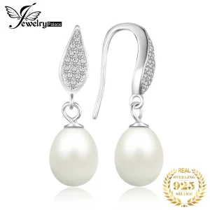 Brincos de Pérolas de Água Doce Prata 925 | Elegância Feminina
