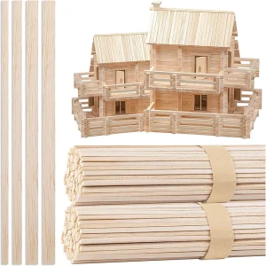 Tiras de Madeira Balsa para Artesanato e Modelismo (130 Peças)