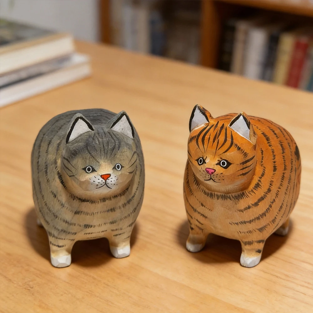 Figura de Gato em Madeira Artesanal – Decoração Única - Image 2