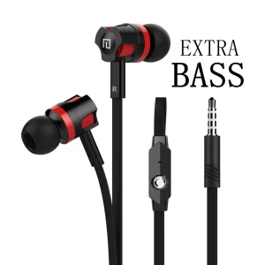 Auscultadores Extra Bass com Fio 3.5mm e Microfone